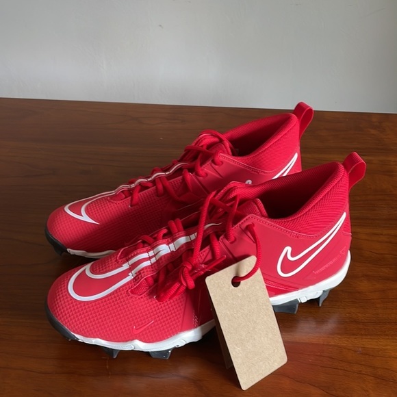 Nike Alpha Menace 3 Shark Football Men’s Cleats Red/White CV0582-616 New - Picture 5 of 6